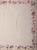Ivory Floral Printed Chiffon Saree with Scallop Floral Border