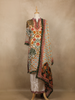 Ivory Floral Printed Cotton Salwar Suit
