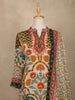 Ivory Floral Printed Cotton Salwar Suit