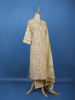 Ivory Floral Printed Cotton Salwar Suit - Diadem