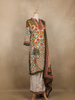 Ivory Floral Printed Cotton Salwar Suit