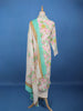 Ivory Floral Printed Cotton Salwar Suit - Diadem