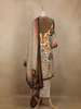 Ivory Floral Printed Cotton Salwar Suit