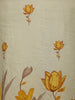 Ivory Floral Printed Cotton Salwar Suit With Dupatta