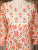 Ivory Floral Printed Cotton Salwar Suit with Dupatta