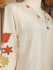 Ivory Floral Printed Cotton Salwar Suit with Rust Printed Dupatta