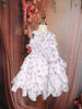 Ivory Floral Printed Design Shimmer Layered Party Wear Kids Frock