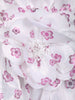 Ivory Floral Printed Design Shimmer Layered Party Wear Kids Frock