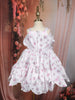 Ivory Floral Printed Design Shimmer Layered Party Wear Kids Frock