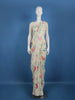 Ivory Floral Printed Georgette Saree
