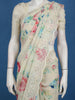 Ivory Floral Printed Georgette Saree