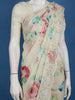Ivory Floral Printed Georgette Saree
