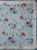 Ivory Floral Printed Georgette Saree