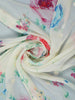 Ivory Floral Printed Georgette Saree