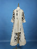 Ivory Floral Printed Kids Cotton Gown With Embroidered Yoke