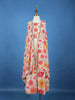 Ivory Floral Printed Kids Palazzo Suit With Cape Jacket