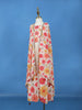 Ivory Floral Printed Kids Palazzo Suit With Cape Jacket