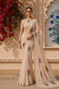 Ivory Floral Prints Sequins Desiagn Chiffon Saree
