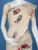 Ivory Floral Prints Sequins Design Chiffon Saree