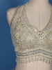 Ivory Floral Sequins Embroidered Mermaid Net Lehenga With Dupatta