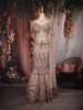 Ivory Floral Sequins and Beads Embroidered Design Mermaid Net Lehenga