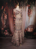 Ivory Floral Sequins and Beads Embroidered Design Mermaid Net Lehenga