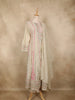 Ivory Floral Thread Embroidered Design Cotton Straight Cut Salwar Suit with Dupatta