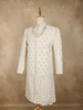 Ivory Floral Thread Embroidered Design Semi Silk Men's Sherwani Suit with Pant