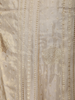 Ivory Floral Zari Embroidered Design Tussar Palazzo Suit with Contrast Dupatta