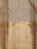 Ivory Floral and Paisley Woven Kanchipuram Tissue Silk Saree