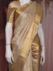 Ivory Floral and Paisley Woven Kanchipuram Tissue Silk Saree