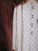 Ivory Geometric Embroidered Design Jacquard Sherwani Suit with Dupatta