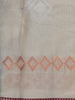 Ivory Geometric Woven Fancy Art Silk Saree