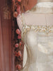 Ivory Gold Floral Embroidered Tissue Peplum Palazzo with Dupatta