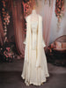 Ivory Gold Floral Embroidered Tissue Peplum Palazzo with Dupatta