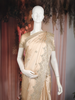 Ivory Gold Floral Heavy Sequins and Beads Embroidered Tissue Designer Saree