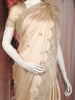 Ivory Gold Floral Heavy Sequins and Beads Embroidered Tissue Designer Saree