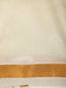 Ivory Gold Solid Woven Design Men's Shirt with Gold Zari Border Dhoti