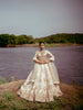 Ivory Gold Zari Embroidered Bridal Silk Lehenga Set - Diadem