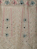 Ivory Mirror and Thread Embroidered Design Net Lehenga With Dupatta