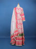 Ivory Multi-Floral Printed Anarkali Cotton Gown with Dupatta - Diadem