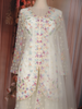 Ivory Pastel Floral Sequins Embroidered Net Palazzo with Dupatta