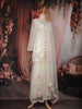 Ivory Pastel Floral Sequins Embroidered Net Palazzo with Dupatta