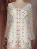 Ivory Pastel Floral Sequins Embroidered Net Palazzo with Dupatta