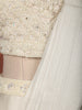 Ivory Pearl and Sequins Embroidered Satin Ready-to-Wear Saree with Designer Blouse