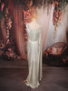 Ivory Silver Abstract Sequins and Silver Beads Embroidered Design Shimmer Ready to Wear Saree with Designer Corset Blouse