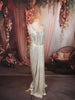 Ivory Silver Abstract Sequins and Silver Beads Embroidered Design Shimmer Ready to Wear Saree with Designer Corset Blouse