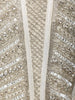 Ivory Silver Abstract Sequins and Silver Beads Embroidered Design Shimmer Ready to Wear Saree with Designer Corset Blouse