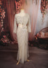 Ivory Silver Heavy Sequins and Beads Embroidered Design Net Ready to Wear Party Saree with Designer Blouse