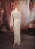 Ivory Silver Heavy Sequins and Beads Embroidered Design Net Ready to Wear Party Saree with Designer Blouse